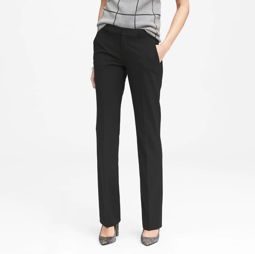 Banana Republic Black Martin Fit wool pants 00p